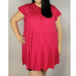 Solid Tiered Dress